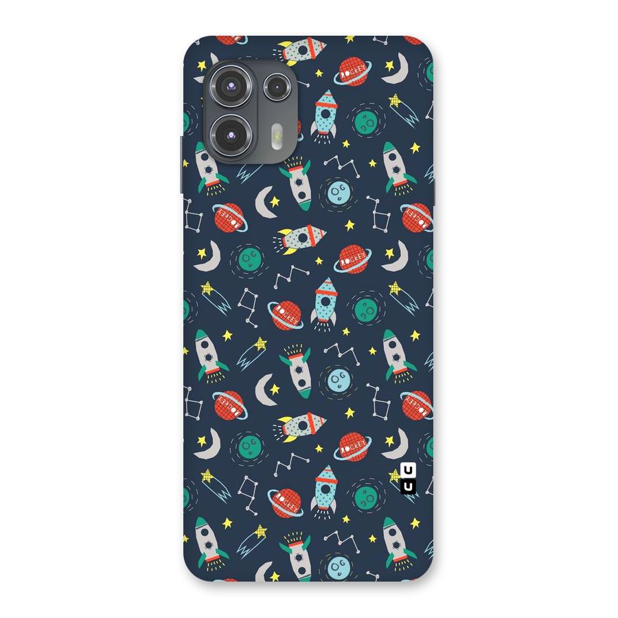 Space Rocket Pattern Back Case for Motorola Edge 20 Fusion