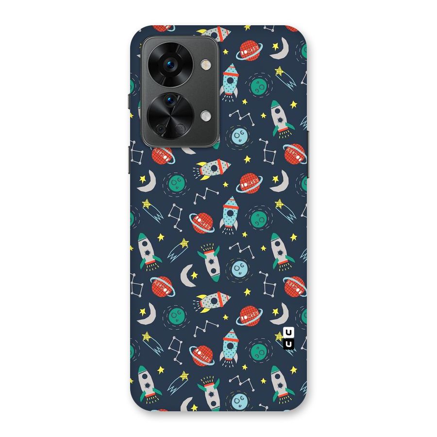 Space Rocket Pattern Back Case for OnePlus Nord 2T