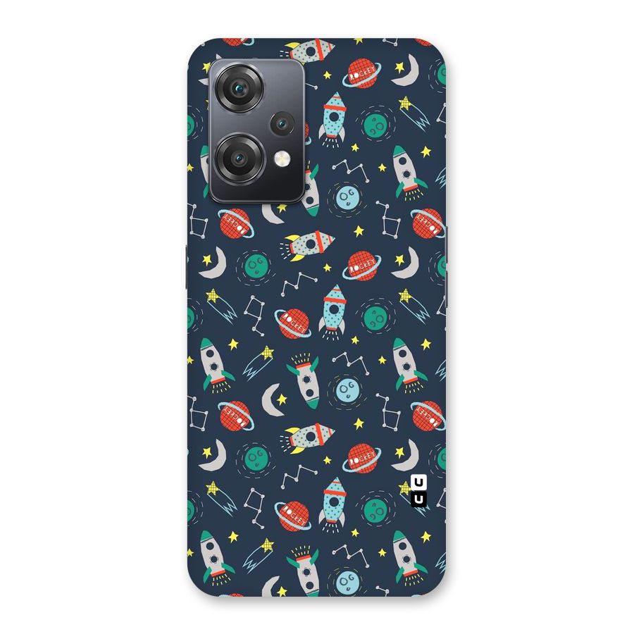 Space Rocket Pattern Back Case for OnePlus Nord CE 2 Lite 5G
