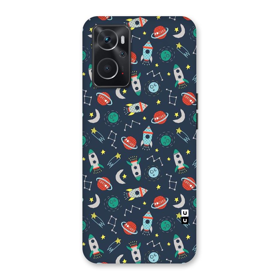 Space Rocket Pattern Back Case for Oppo K10 4G