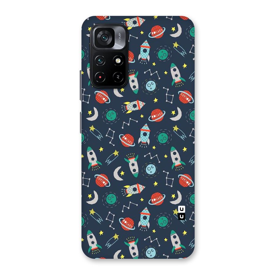 Space Rocket Pattern Back Case for Poco M4 Pro 5G