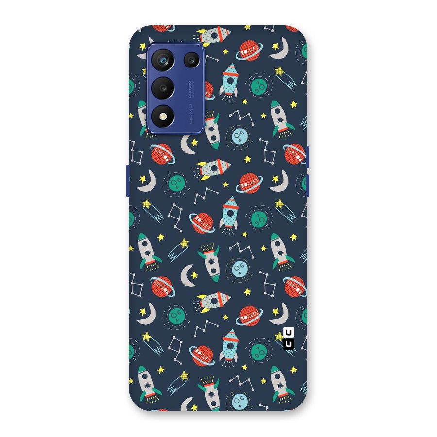 Space Rocket Pattern Back Case for Realme 9 5G Speed