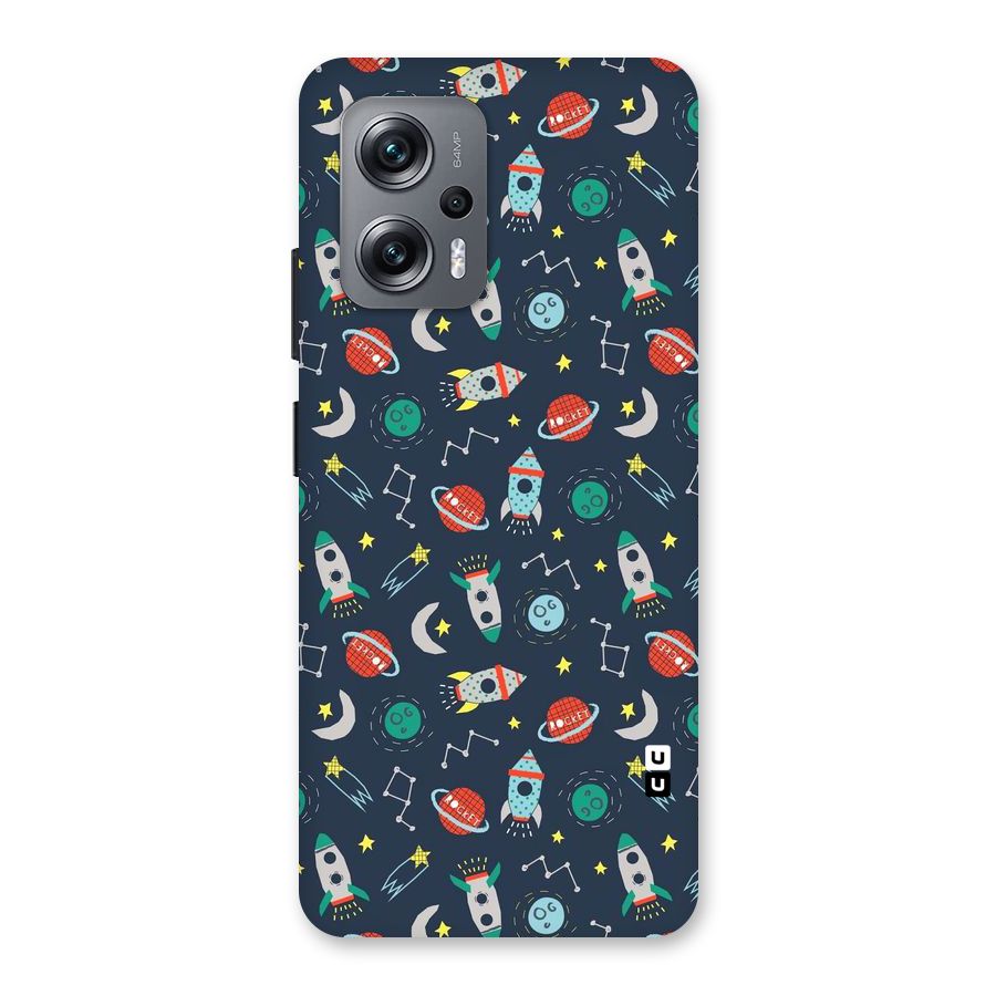 Space Rocket Pattern Back Case for Redmi K50i