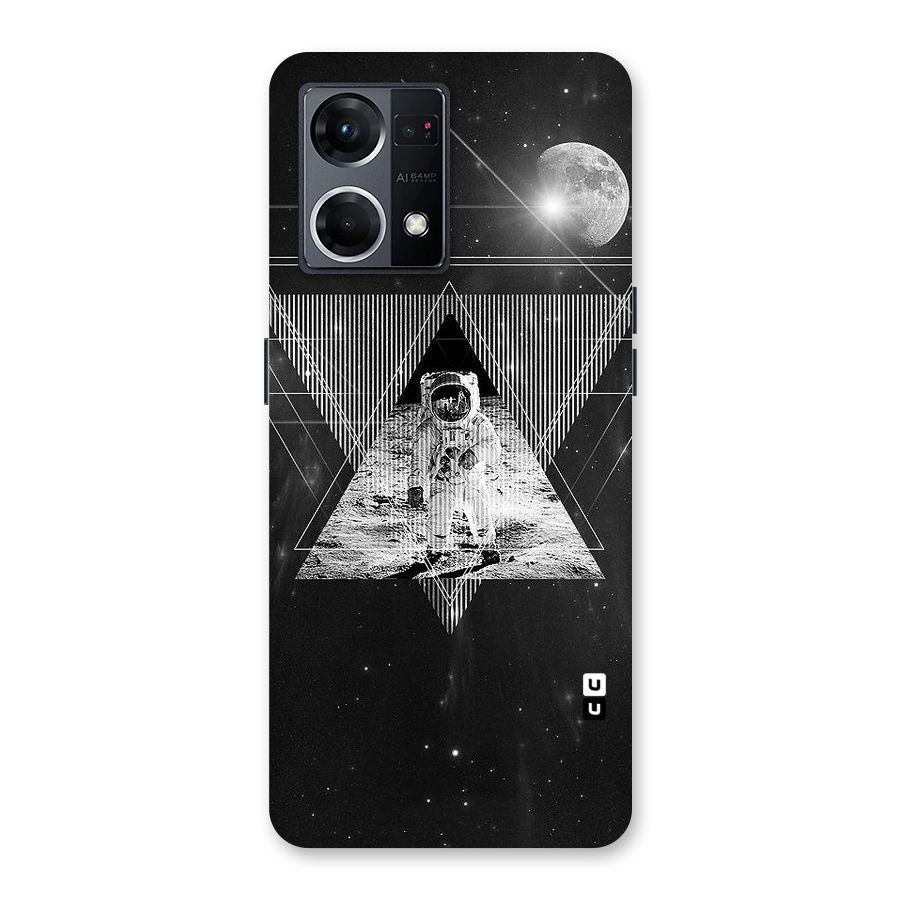 Space Triangle Abstract Glass Back Case for Oppo F21 Pro 5G