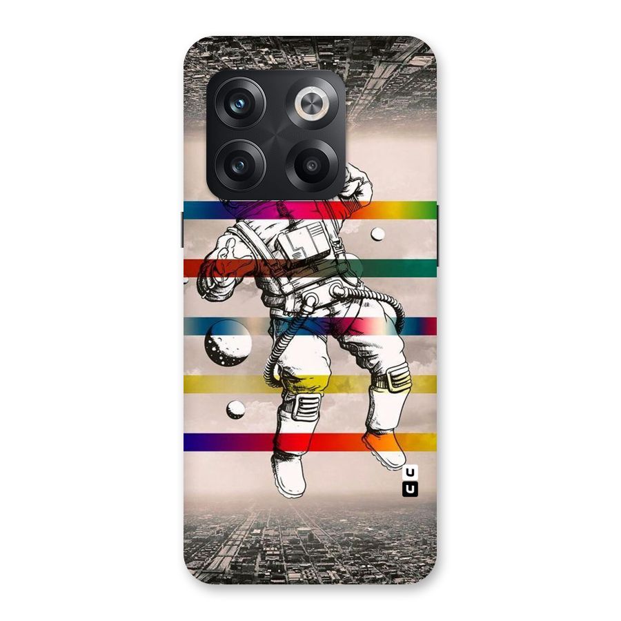 Spaceman Rainbow Stripes Back Case for OnePlus 10T