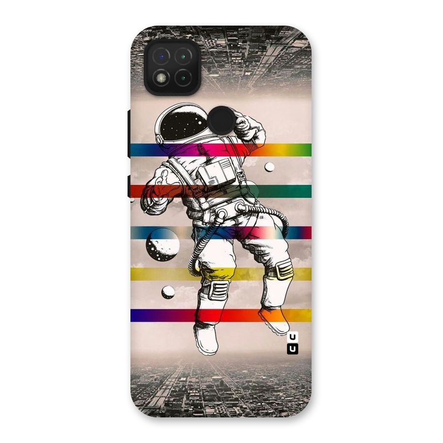 Spaceman Rainbow Stripes Back Case for Redmi 9 Activ