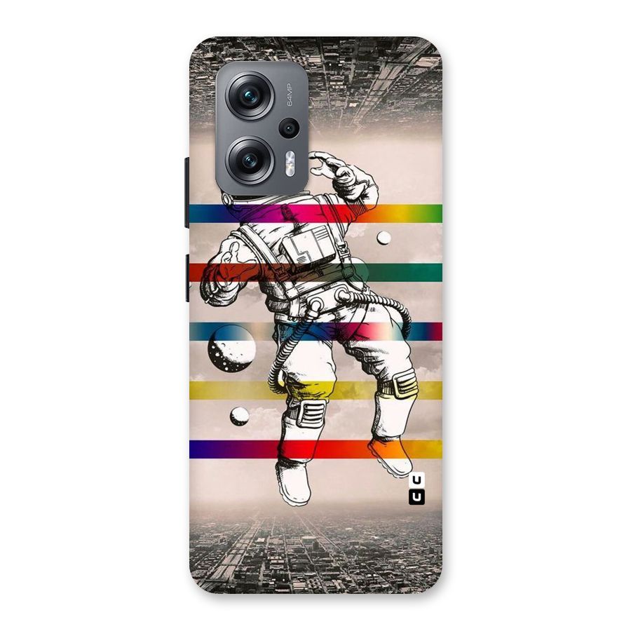 Spaceman Rainbow Stripes Back Case for Redmi K50i