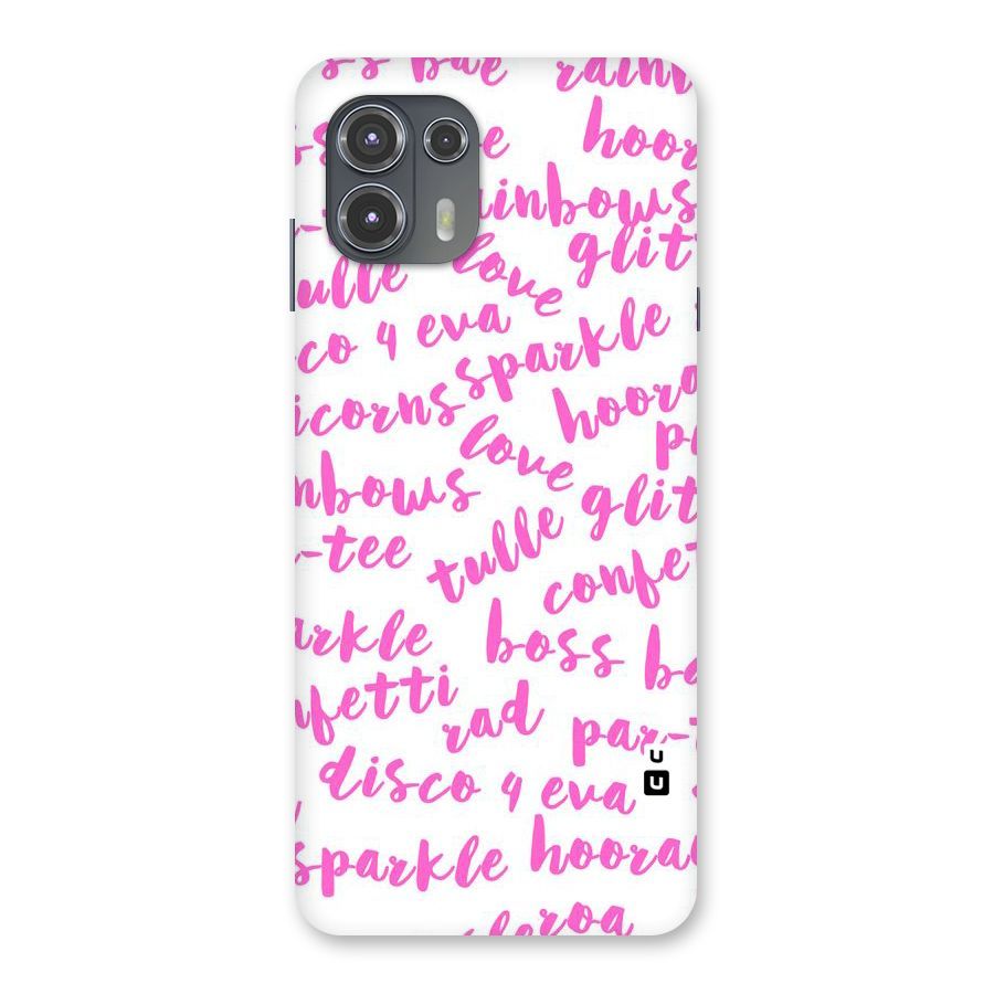 Sparkle Love Back Case for Motorola Edge 20 Fusion