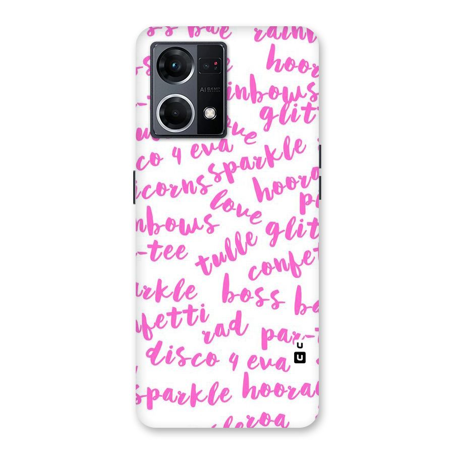 Sparkle Love Glass Back Case for Oppo F21 Pro 5G