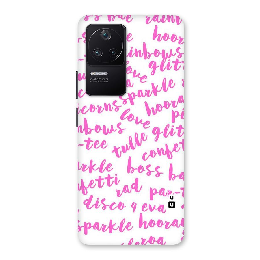 Sparkle Love Back Case for Poco F4 5G