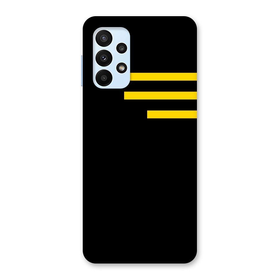 Sports Yellow Stripes Back Case for Galaxy A23