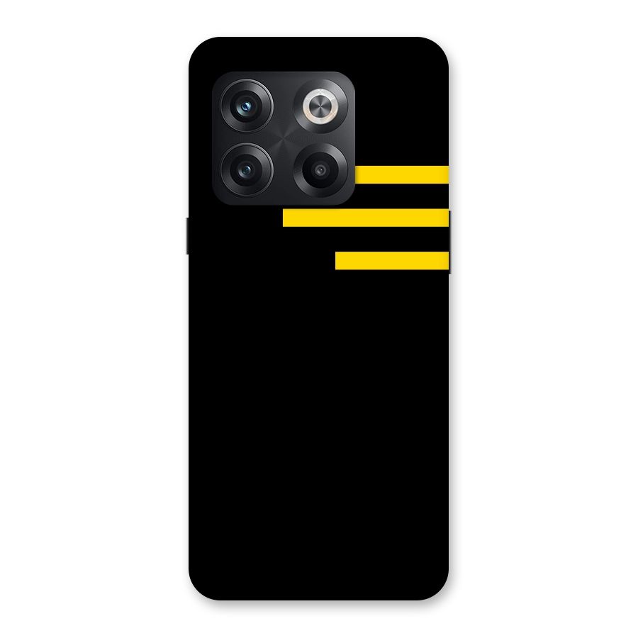 Sports Yellow Stripes Back Case for OnePlus 10T