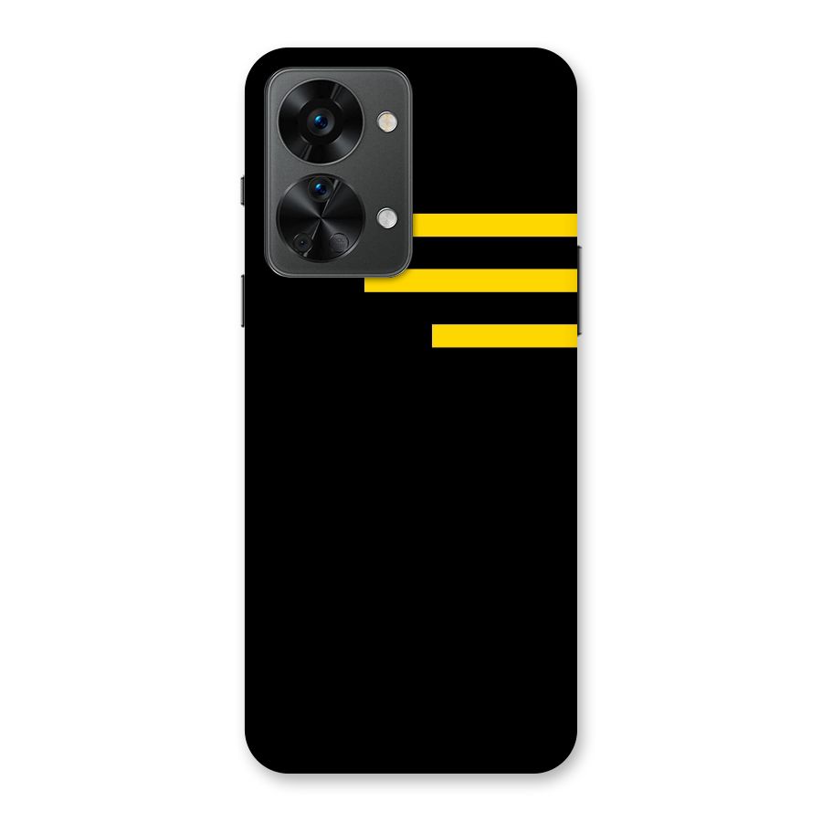Sports Yellow Stripes Back Case for OnePlus Nord 2T