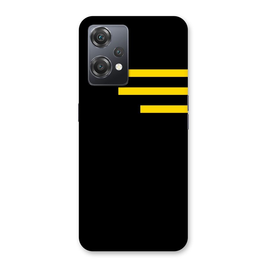Sports Yellow Stripes Back Case for OnePlus Nord CE 2 Lite 5G