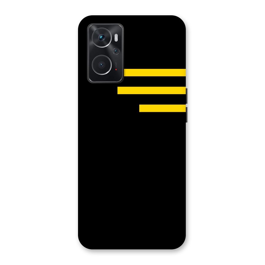 Sports Yellow Stripes Back Case for Oppo K10 4G