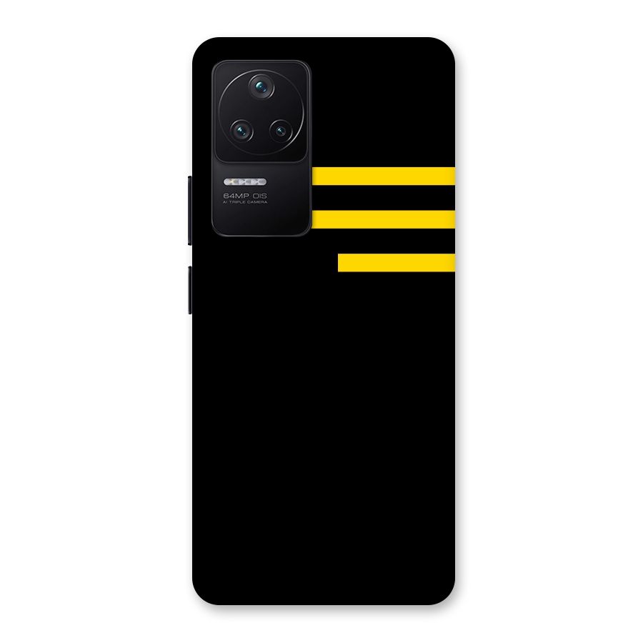 Sports Yellow Stripes Back Case for Poco F4 5G