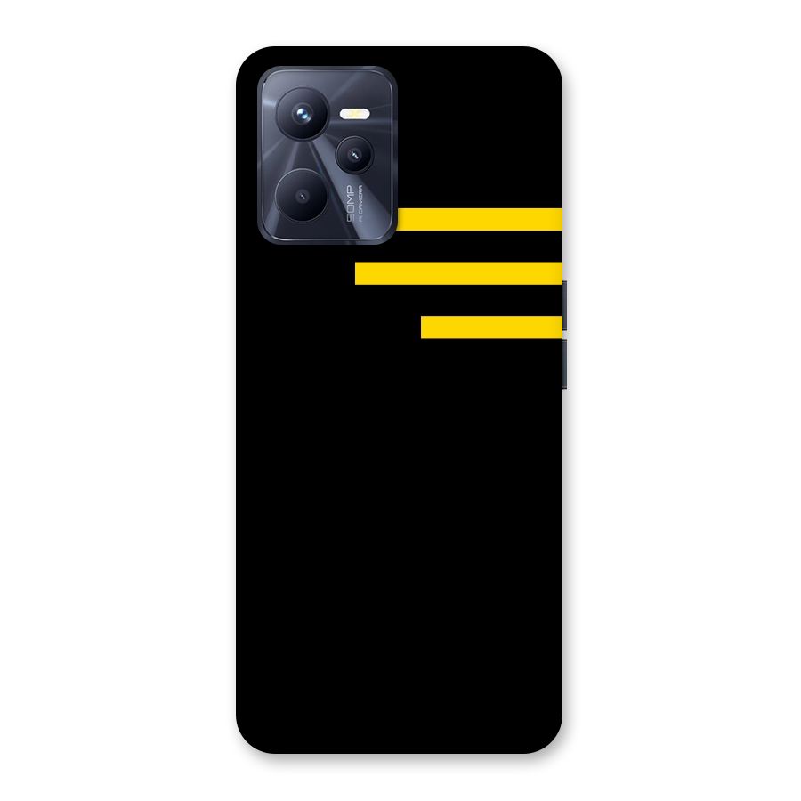 Sports Yellow Stripes Back Case for Realme C35