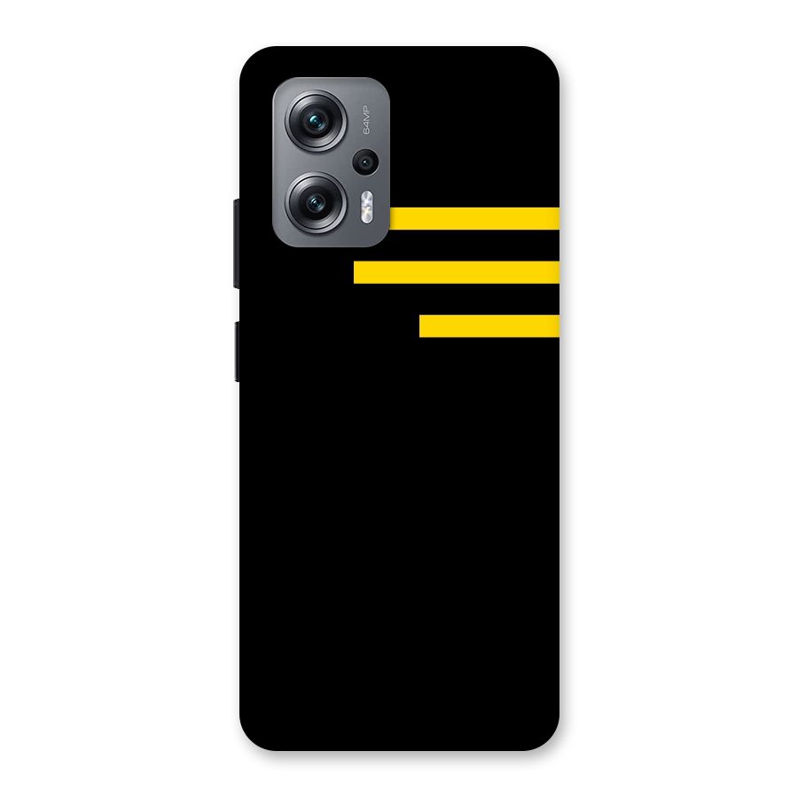 Sports Yellow Stripes Back Case for Redmi K50i