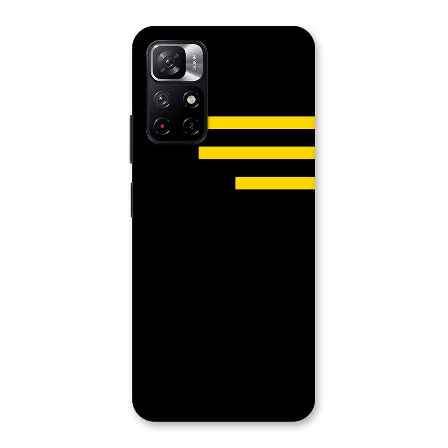 Sports Yellow Stripes Back Case for Redmi Note 11T 5G