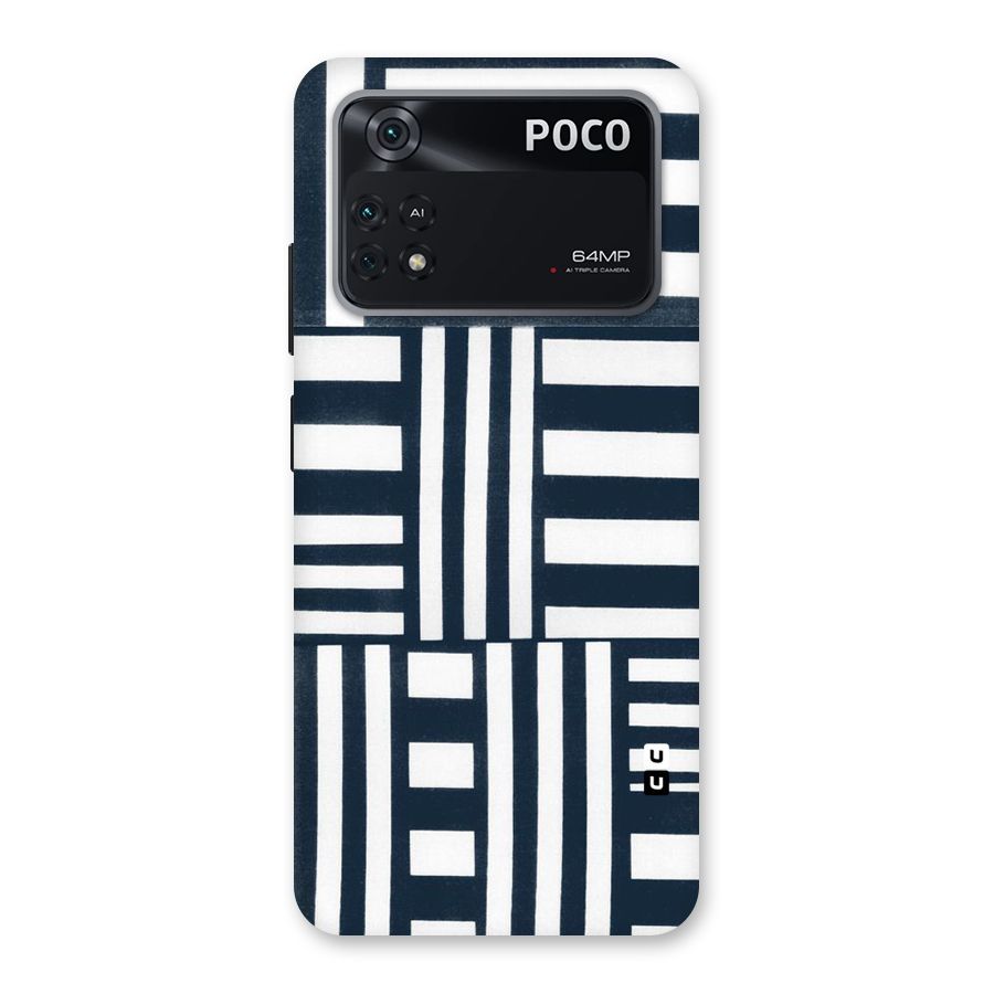 Square  Stripes Back Case for Poco M4 Pro 4G