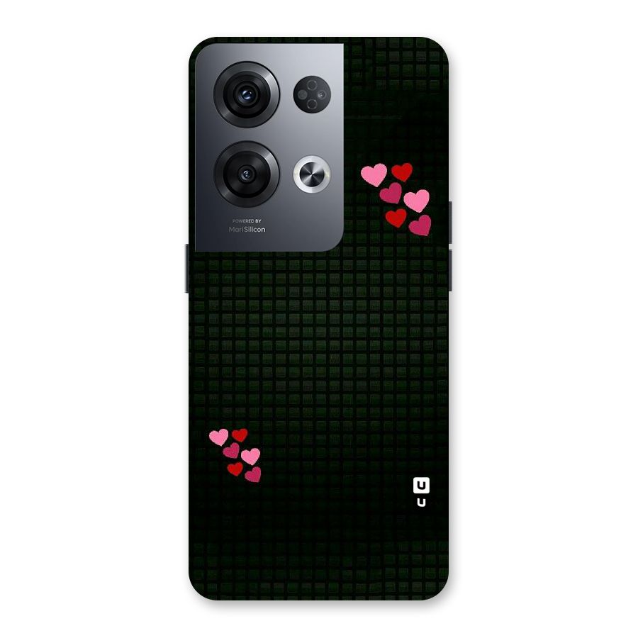 Square and Hearts Back Case for Oppo Reno8 Pro 5G