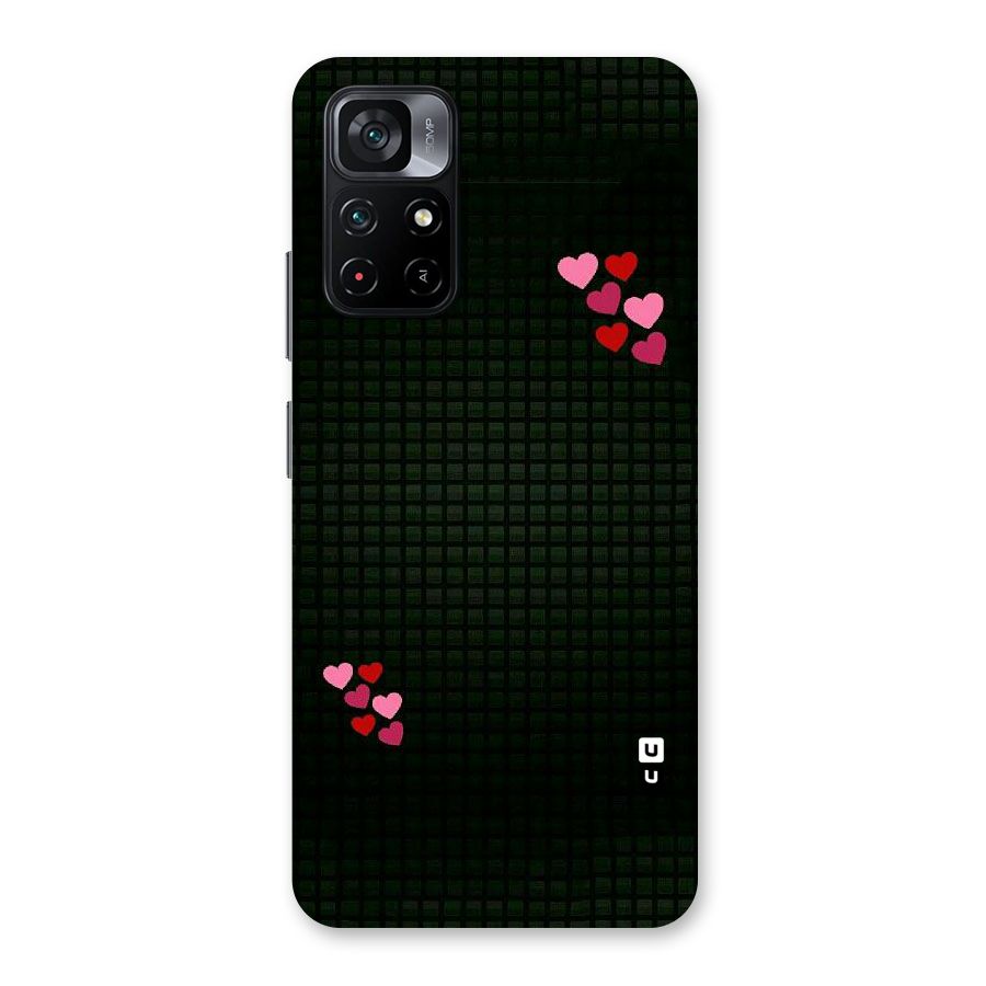 Square and Hearts Back Case for Poco M4 Pro 5G
