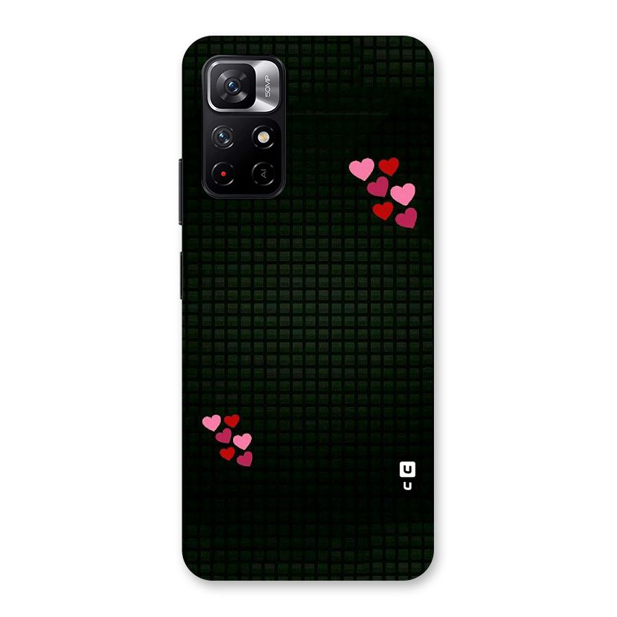 Square and Hearts Back Case for Redmi Note 11T 5G