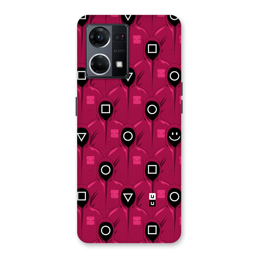 Squid Gamers Pattern Glass Back Case for Oppo F21 Pro 5G
