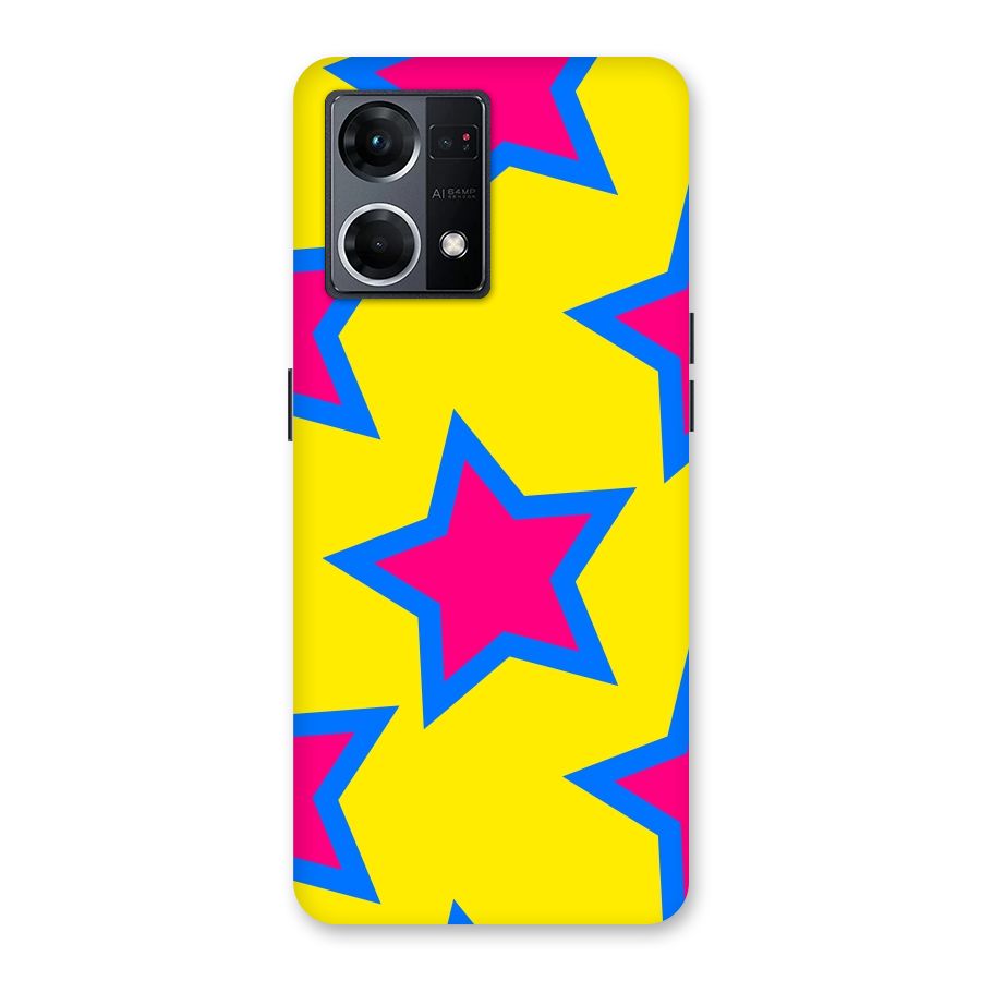 Star Pattern Glass Back Case for Oppo F21 Pro 5G