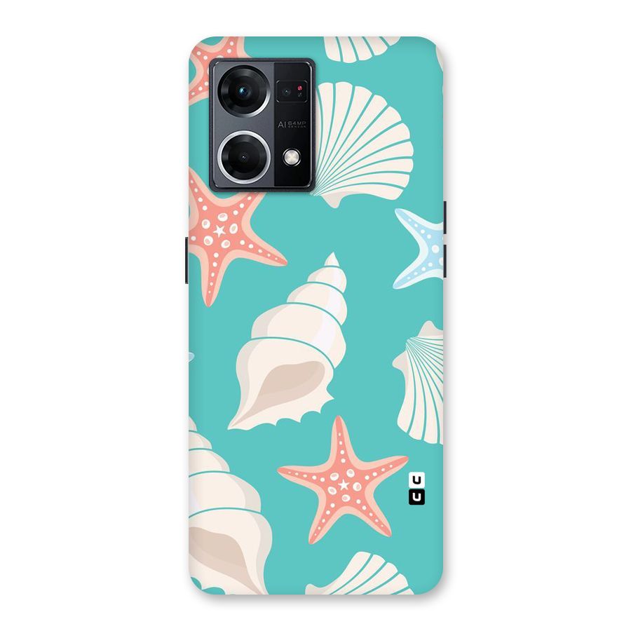 Starfish Sea Shell Glass Back Case for Oppo F21 Pro 5G
