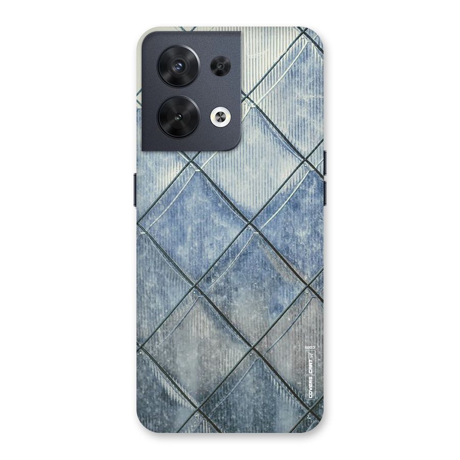 Steel Blue Pattern Back Case for Oppo Reno8 5G