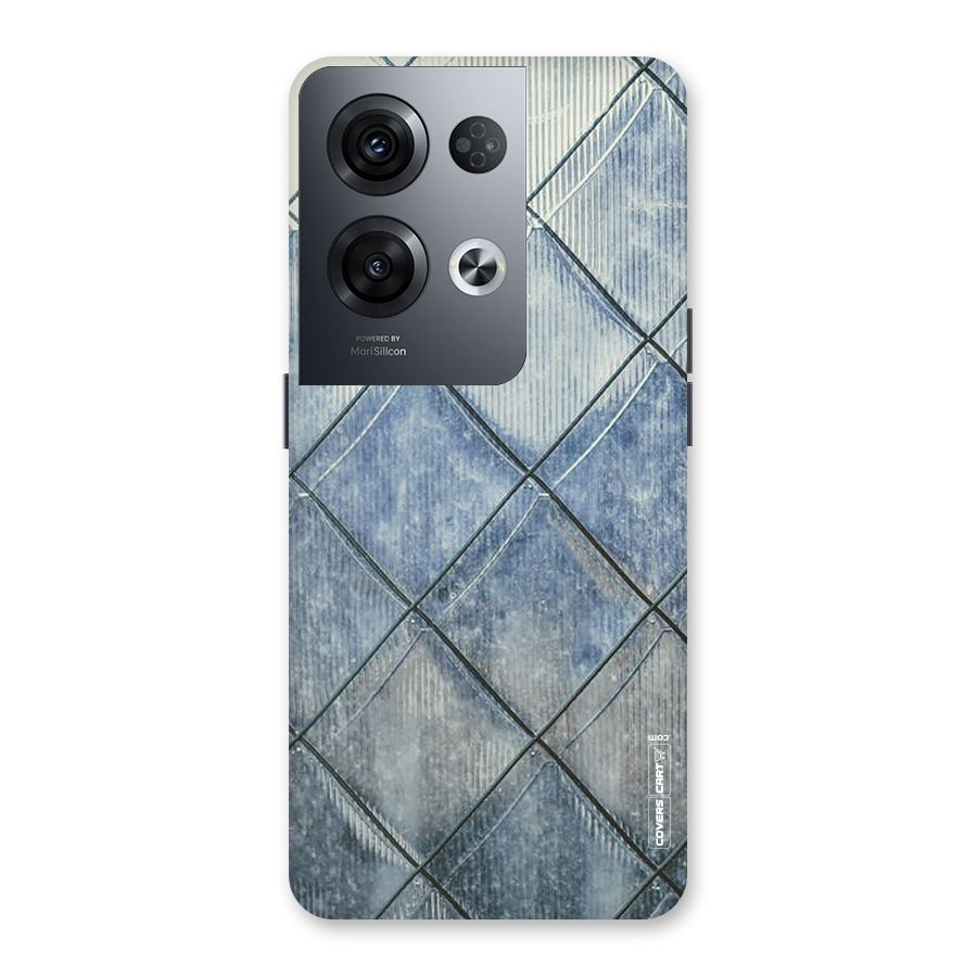 Steel Blue Pattern Back Case for Oppo Reno8 Pro 5G