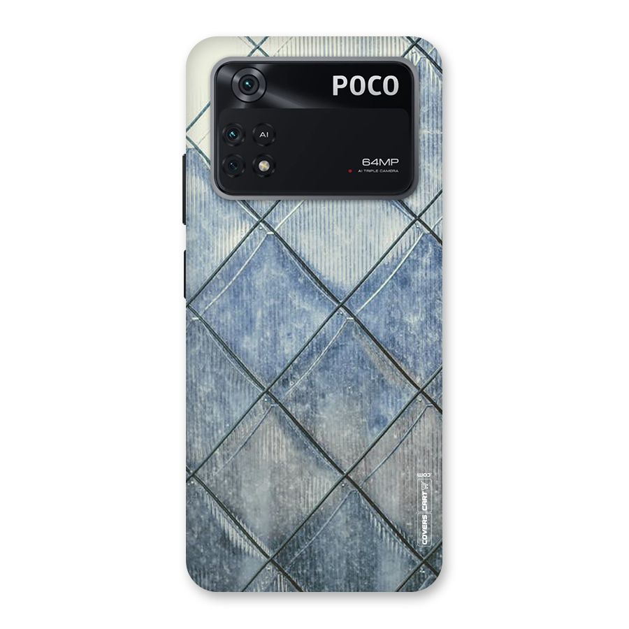 Steel Blue Pattern Back Case for Poco M4 Pro 4G