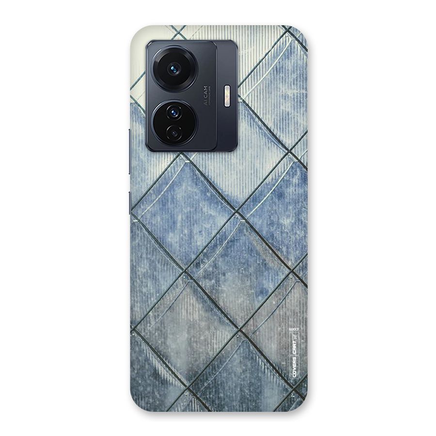 Steel Blue Pattern Back Case for Vivo T1 Pro