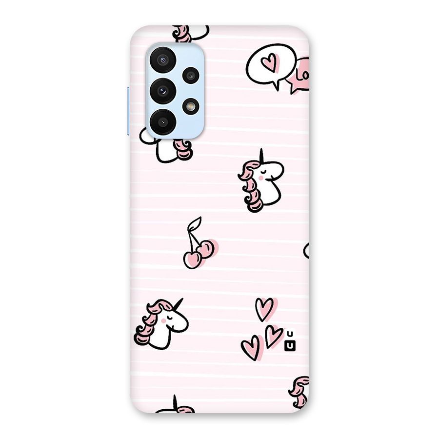 Strawberries And Unicorns Back Case for Galaxy A23