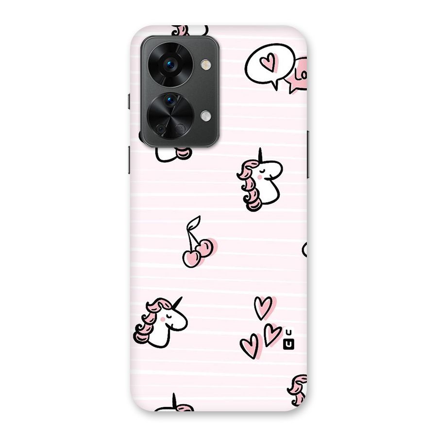 Strawberries And Unicorns Back Case for OnePlus Nord 2T