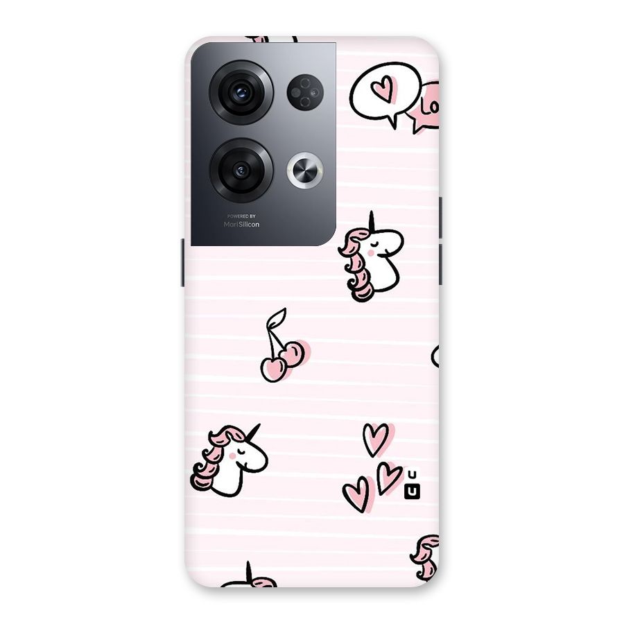 Strawberries And Unicorns Back Case for Oppo Reno8 Pro 5G