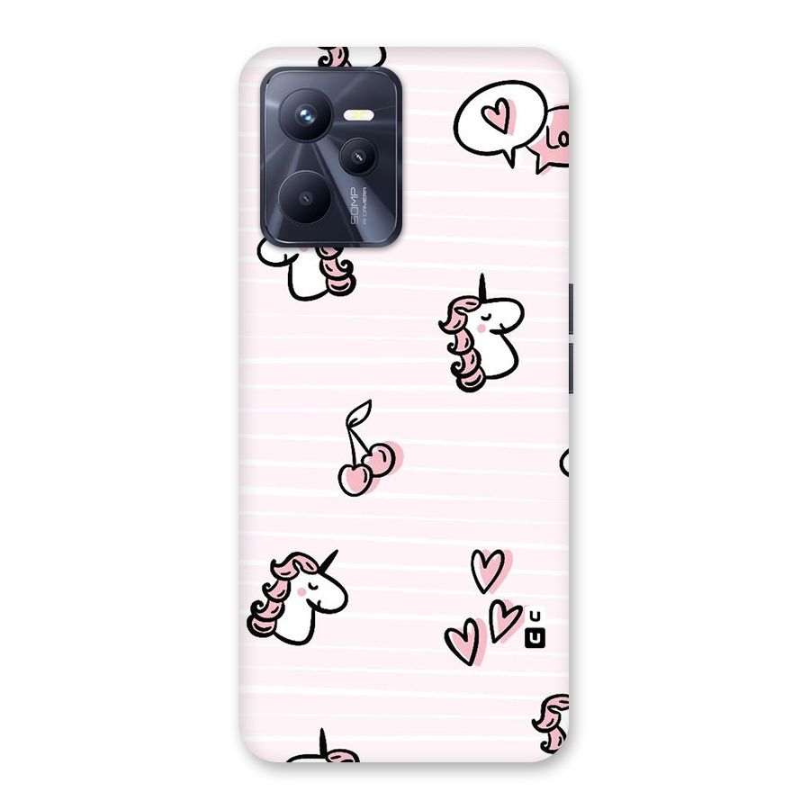 Strawberries And Unicorns Back Case for Realme C35