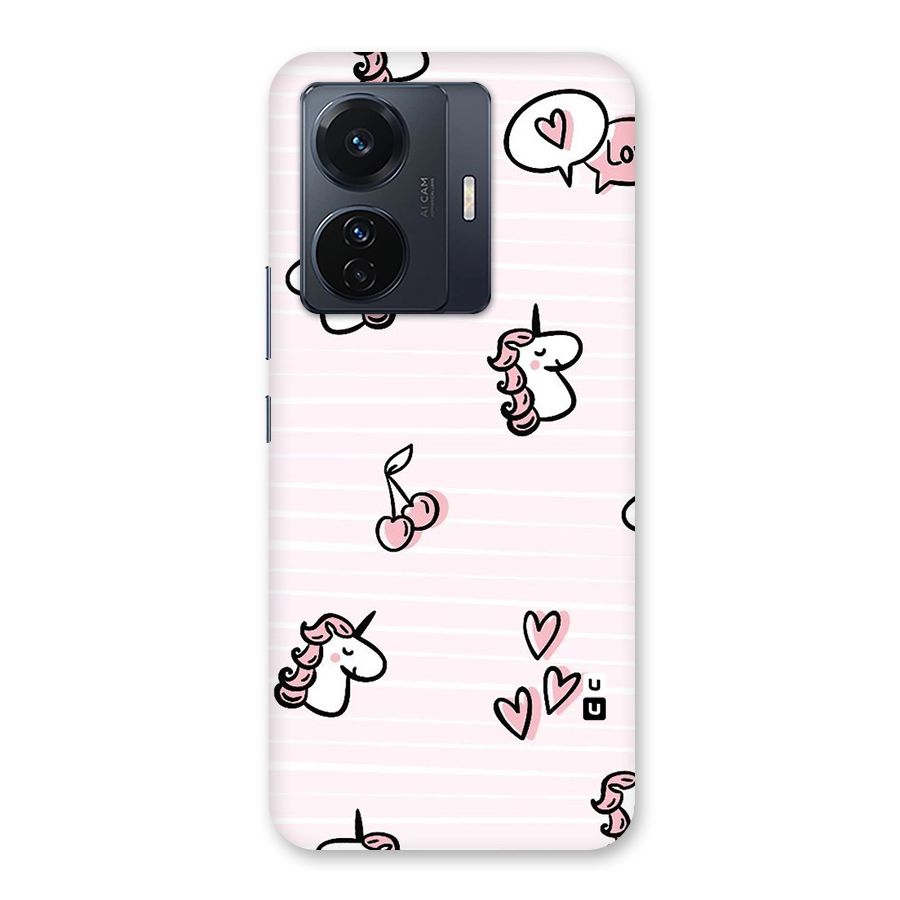 Strawberries And Unicorns Back Case for Vivo T1 Pro