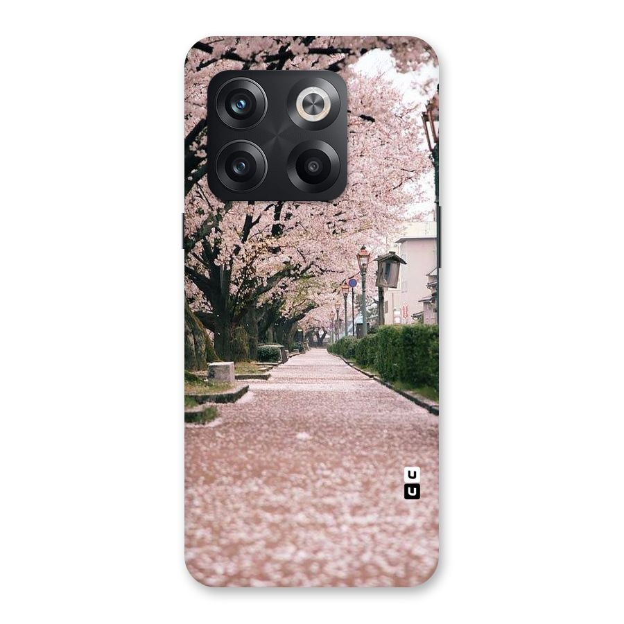 Street In Pink Flowers Back Case for OnePlus 10T