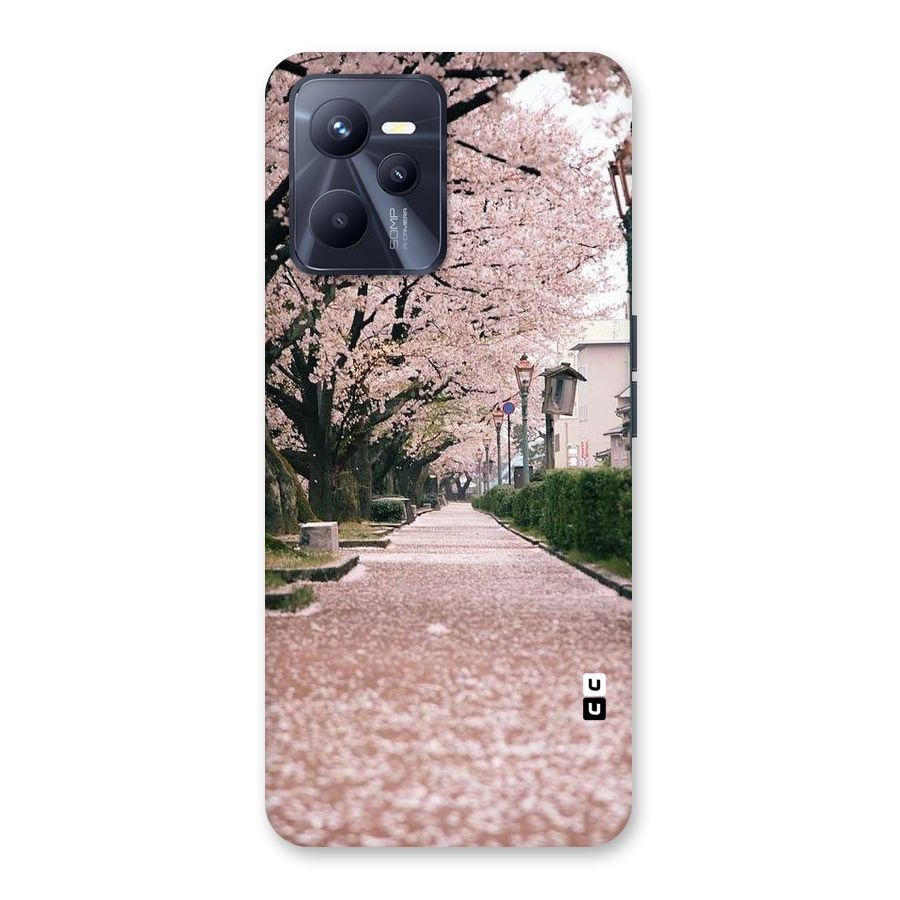Street In Pink Flowers Back Case for Realme C35