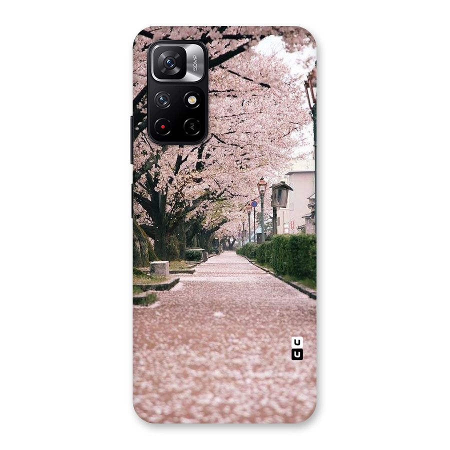 Street In Pink Flowers Back Case for Redmi Note 11T 5G