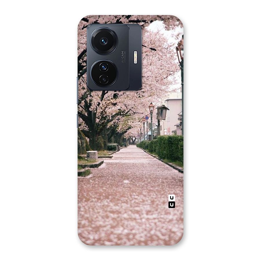 Street In Pink Flowers Back Case for Vivo T1 Pro