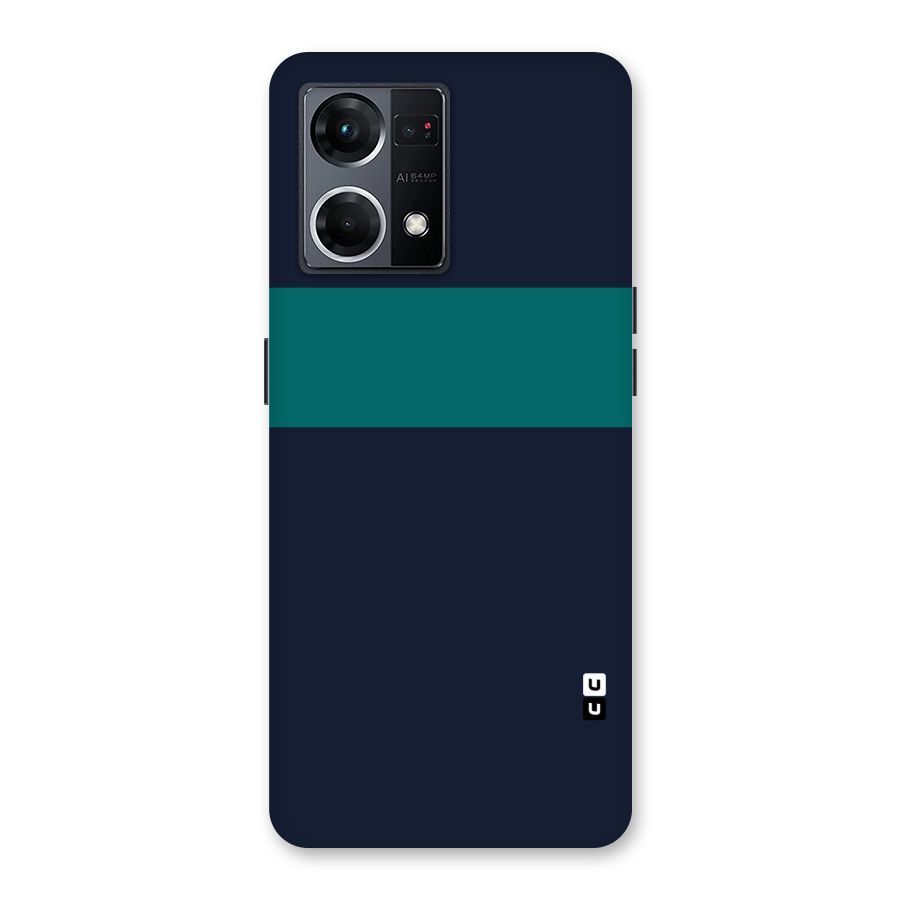 Stripe Block Glass Back Case for Oppo F21 Pro 5G