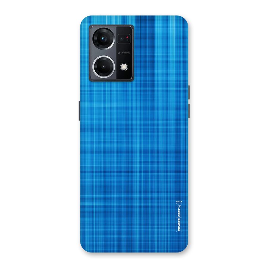 Stripe Blue Abstract Glass Back Case for Oppo F21 Pro 5G