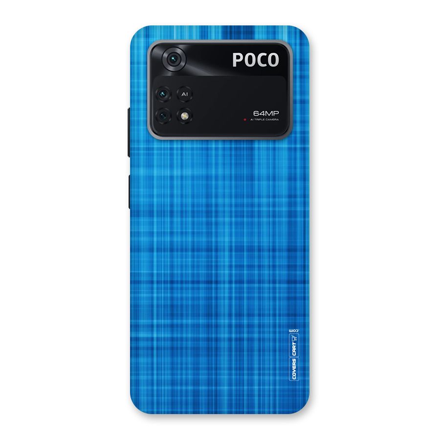 Stripe Blue Abstract Back Case for Poco M4 Pro 4G