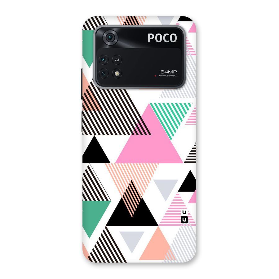 Stripes Abstract Colors Back Case for Poco M4 Pro 4G