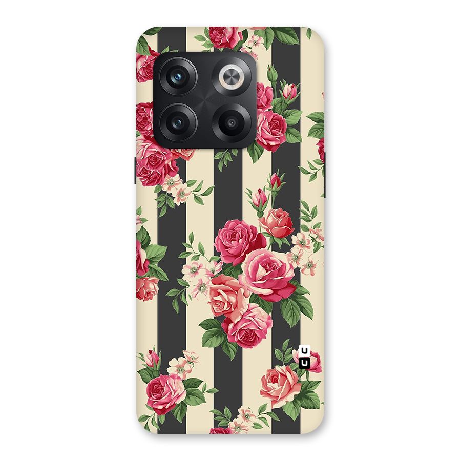 Stripes And Floral Back Case for OnePlus 10T