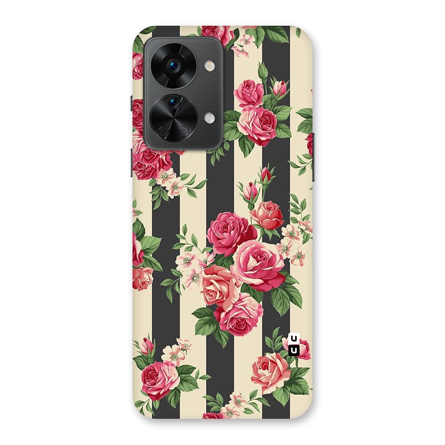 Stripes And Floral Back Case for OnePlus Nord 2T