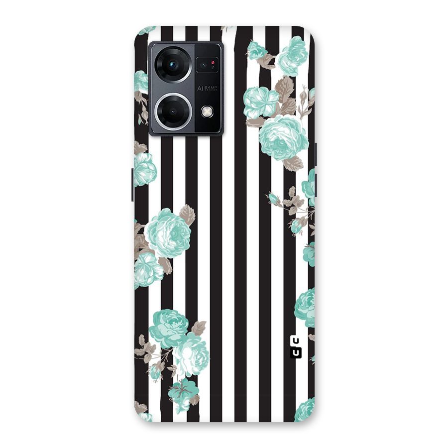 Stripes Bloom Glass Back Case for Oppo F21 Pro 5G